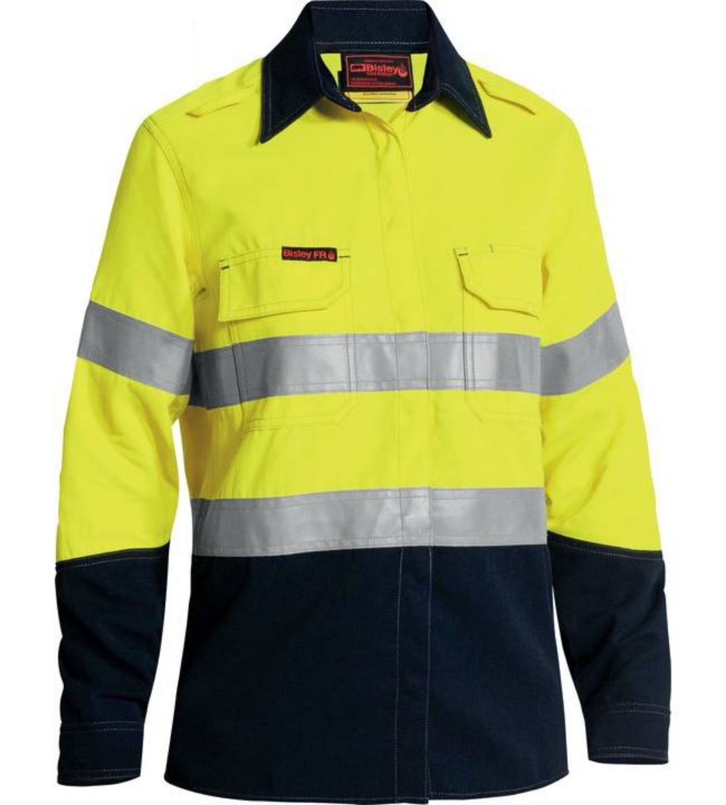 Picture of Bisley,Women's Taped Hi Vis FR Vented Shirt Tencate Tecasafe® Plus 700